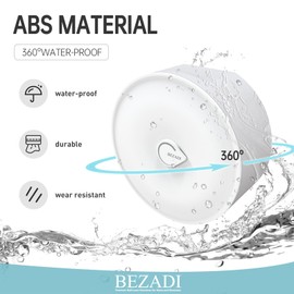 BEZADI Paper Towel Dispenser Wall Mount, Jumbo Roll Toilet Paper Dispenser Key Lock Commercial Household Large Capacity Paper Holder, White