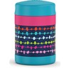 Thermos Vacumm - Tarro de acero inoxidable aislado con cuchara, líneas y puntos marinos