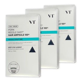 VT PDRN Riddle Shot Brush Hair Ampoule 100DL 100ml / 브이티 피디알엔 리들샷 브러쉬 헤어 앰플 100DL 100ml X 3