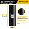 PGROUP 3/8” Drive Deep Impact Socket, SAE(11/16 Inch socket), 6-Point,