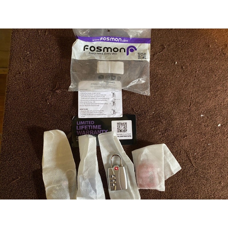 Fosmon TSA Accepted Luggage Locks, (4 Pack) Open Alert Indicator