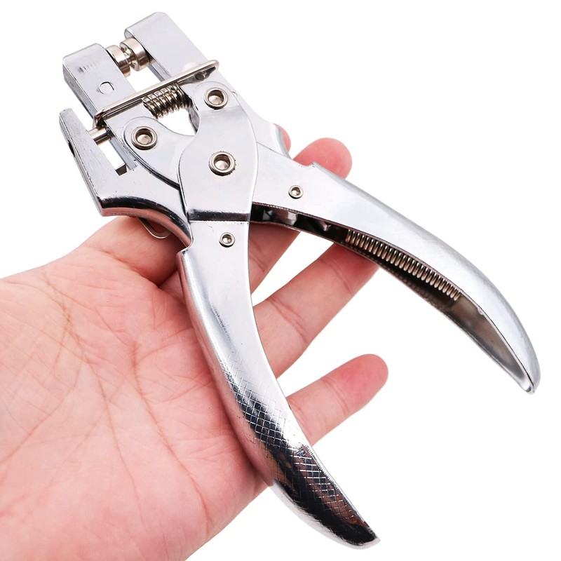 WANGCL 5mm Single Hole Punch and Eyelet riveting Pliers Set