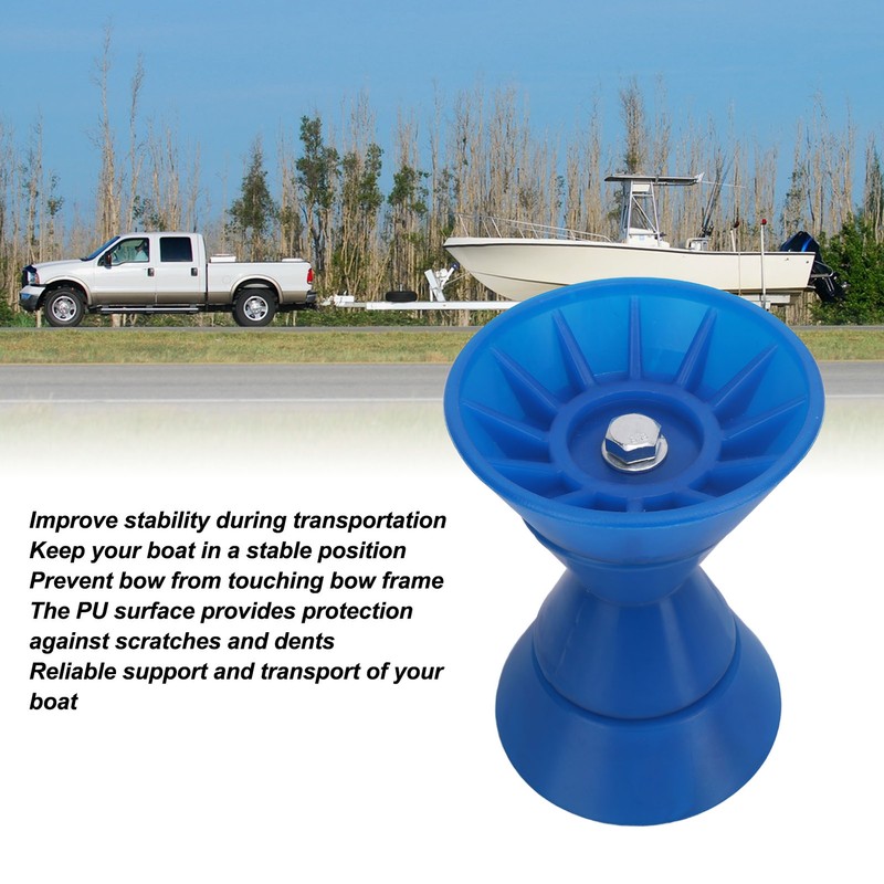 4 Inch Boat Roller Bow Stop with 1/2in Shaft Scratch
