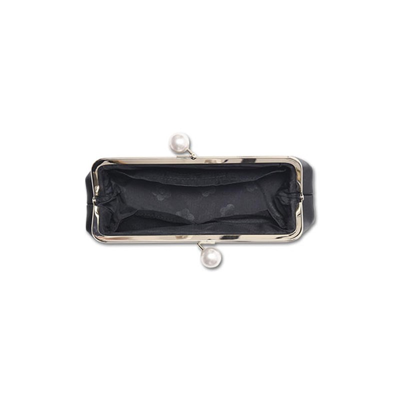 Mariquant Embossed Daisy Pearl Gama Pen Case, Black