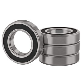 XiKe 4pcs 6005-2RS Ball Bearings 25mm x 47mm x 12mm Deep Groove Ball Bearing with Seals Suitable for DIY Lathe, 3D Printers, Motors, Generators and Garden Tools etc.