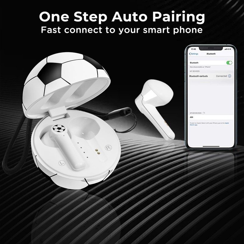 Jekarsy Noise Cancelling Football Earbuds with 40Hrs Playtime, Comfortable Fit