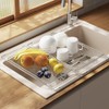 MINGFANITY Extendable Dish Drying Rack Over The Kitchen Sink, Vegetables