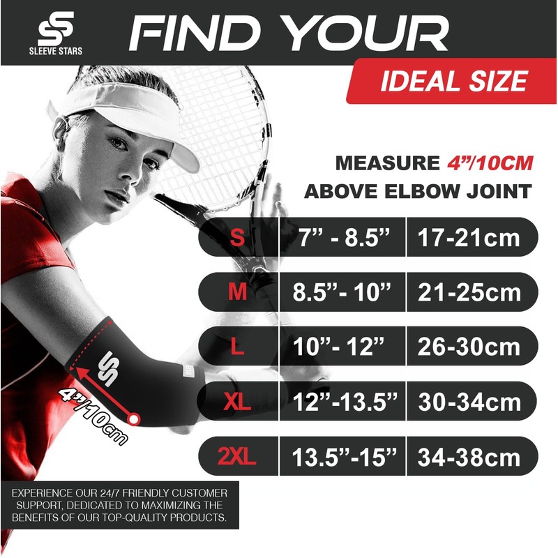 Sleeve Stars Elbow Compression Sleeve for Women & Men, Tendonitis