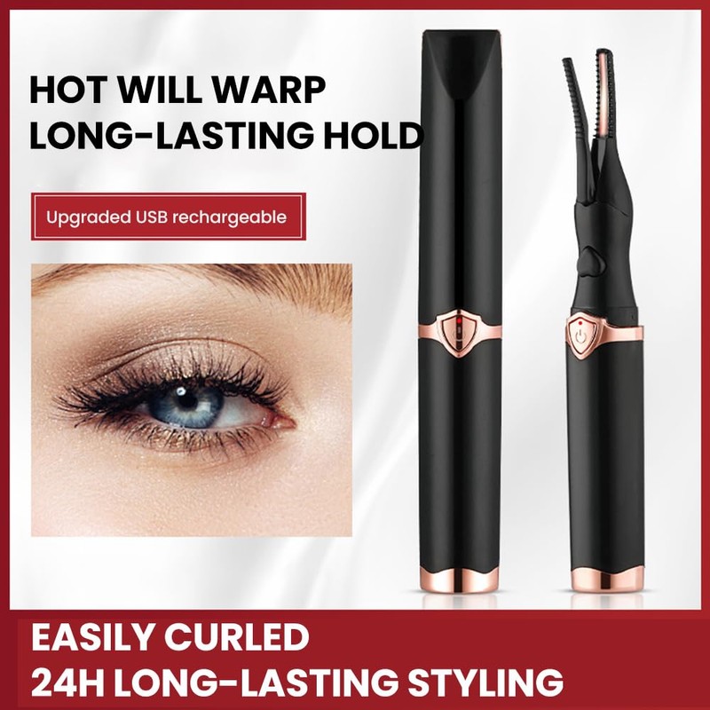 YAWOTA Electric Heated Eyelash Curler - 3 Heating Modes, Fast