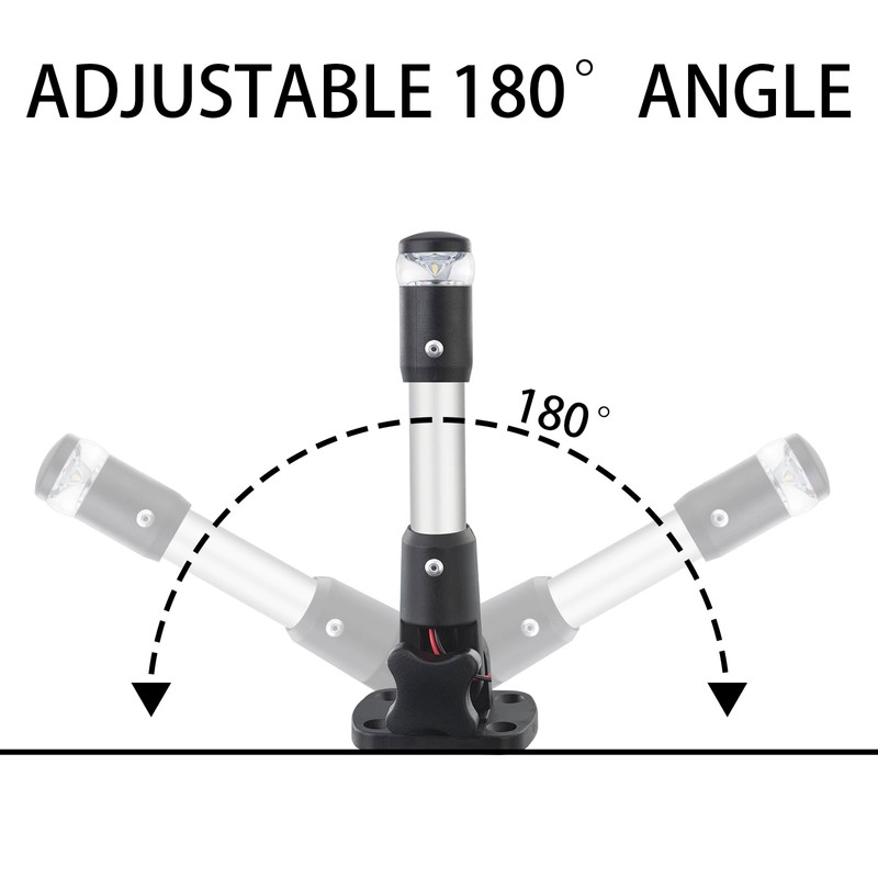 CLGMarine LED Boat Navigation Light-360 Degree All-Round Marine Anchor Light,Adjustable