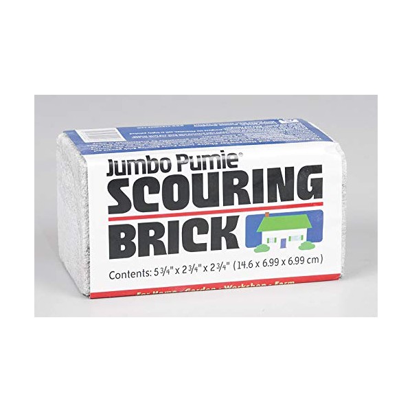 US Pumice, Set of 3, Jumbo Pumie Scouring Brick, Hand Safe, 5.75" x 2.75" x 2.75", Pack of 3