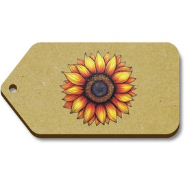 10 x 'Vibrant Sunflower Head' 66mm x 34mm Gift Tags (TG00137980)