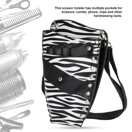 Fauitay Scissors Bag Hairdressers, Salon Stylist Hairdressing Tools Waist Belt Bag, Hairdresser Tool Bag, Professional Hairdresser Tool Bag, Barber Scissor Comb Holster Belt (A)