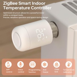 Acmerota Smart Radiator Thermostat Smart Thermostat Radiator Valve WiFi Smart Heating Thermostatic Radiator Valve TRV for Digital Multi Room Control, Energy Saving, Works With Alexa, Google Home