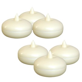 Vela flotante impermeable sin llama, funciona con pilas, luz LED eléctrica parpadeante con temporizador, luz blanca cálida para decoración del hogar al aire última intervensión para boda, piscina, fiesta, spa, centro de mesa, compromiso, paquete de 6