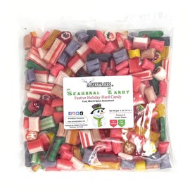 YANKEETRADERS® Festive Holiday Hard Candy Assorted Shapes, Colors, Fruit, Mint and Spice Flavor (2 Pounds)