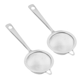 2 Pcs Stainless Steel Tea Strainer Set – Extra Fine Mesh for Loose Tea, Coffee, Herbs, and Spices – Durable, Easy to Clean, Ideal for Smooth Brews