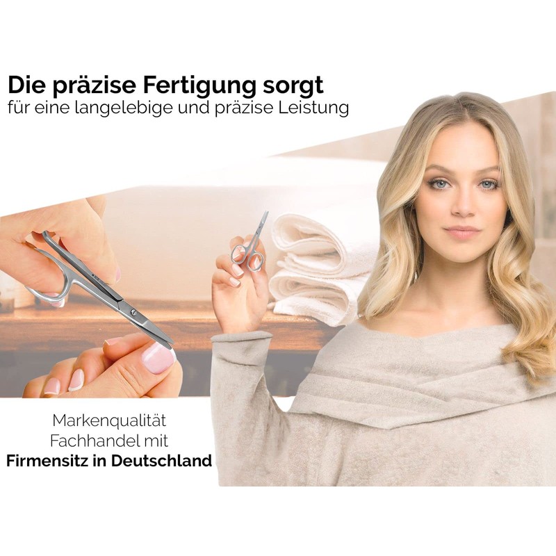 Professional Stainless Steel Nail Scissors with Straight Cutting Surface