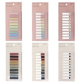 1200 Pcs Morandi Sticky Tabs, Book Tabs for Annotating Books, 60 Colors Aesthetic Index Tabs, Writable Page Markers Flags with Ruler for Notebooks