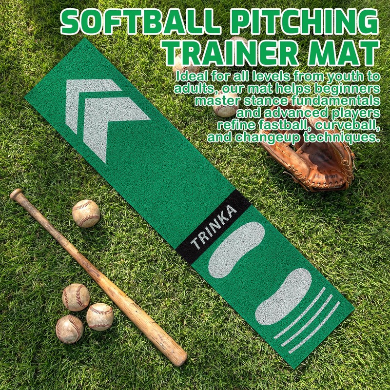 Softball Pitching Mat for Indoor and Outdoor