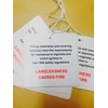 DL7 Fire Safety Hanging Green Labels - Pack of 10