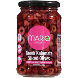 Mario Camacho Foods Sliced Kalamata Mediterranean Olives, 7 Ounce