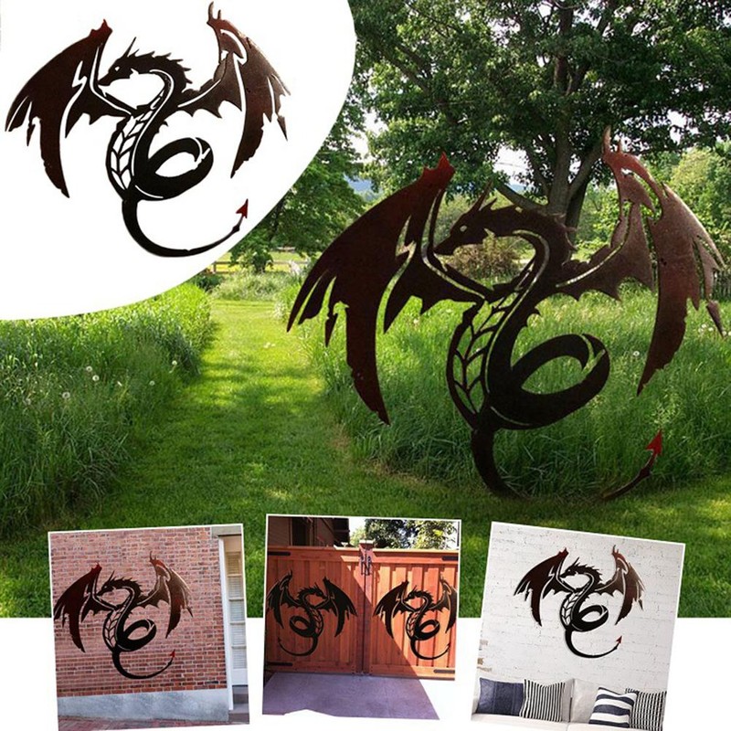 Metal Dragon Wall Art Dragon Sculpture Metal Wall Hanging Art
