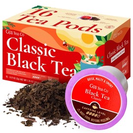 Classic Black Tea Pods for Keurig (16 ct) - Rich & Energizing for a Perfect Morning Kick Start - Caffeinated & Rich in Antioxidants - Compatible with Black Tea K Cups for Keurig 2.0 &1.0 by Gya Tea Co