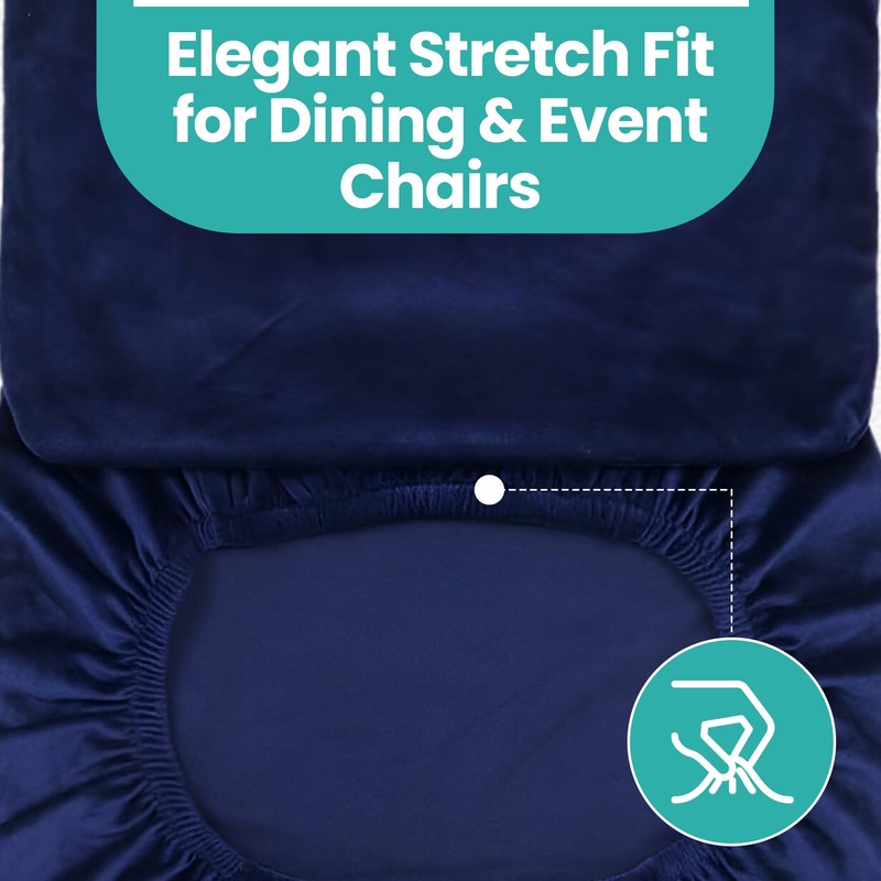 High-Back Chair Covers for Dining Room Chairs – Spandex Stretch,