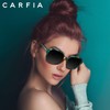 Carfia Large Curved Acetate Polarized Sunglasses for Women UV Protection,