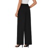 Vrtige Women's Elastic High Waisted Wide Leg Long Pants Office