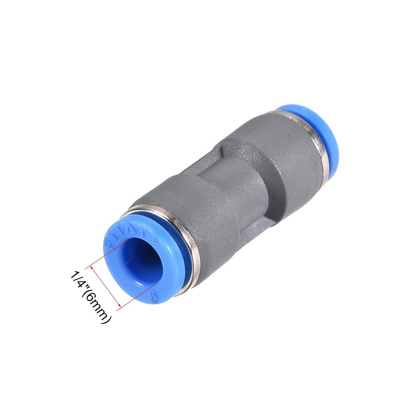 sourcing map Straight Push Connectors 6mm Quick Release Pneumatic Connector