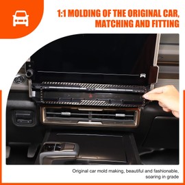 Suetlcoity Hummer EV Accessories for Center Console Air Outlet Cover Trim Center Dash A/C Air Vent Outlet Panel Trim Frame Compatible with Hummer EV 2024 2025+ (Black)