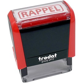 Trodat Printy 4912"RAPPEL" Stamp Self-Inking Rubber Red