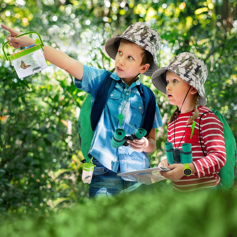 essenson Explorer Set for Children - Binoculars for Children, Explorer