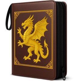 4 Pocket Premium Card Binder, 50 Pages 400 Pockets PU Leather Trading Cards Organiser with Sleeves & Top Loader For MTG, Sports & Credit Card Album (UK Company)