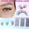 Lash Clusters Wispy Eyelash Clusters Natural CC-Curly Cluster Lashes zanlufly