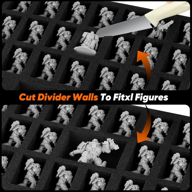 Miniature Storage Carrying Figure Case - 50 Slot Figurine Minature