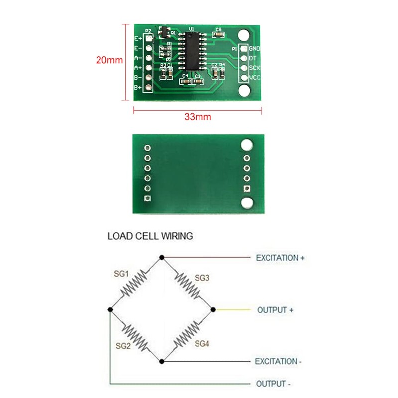 ShangHJ 20kg Digital Load Cell Weighing Sensor + HX711 AD