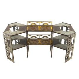 War World Gaming Industry of War Battlefield Kit 3 – Unpainted – 28mm Wargaming Terrain Model Diorama Scenery Sci-Fi Battle Tabletop Warfare Destroyed Wargame RPG