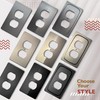 DICAS Brushed Aluminum (1-Pack) Wall Plate Cover- decorative Switch Plates