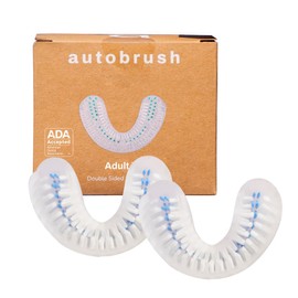 autobrush Cabezal de repuesto para cepillo de dientes de doble cara Autobrush con cerdas de nailon, para adultos (pequeño, paquete de 2)