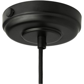 Sunlite 07092-SU Vintage-Style Glass Sphere Pendant Fixture, Medium (E26), 73-Inch Braided Cord, 60 Watts Max (Bulb Not Included), Black Base