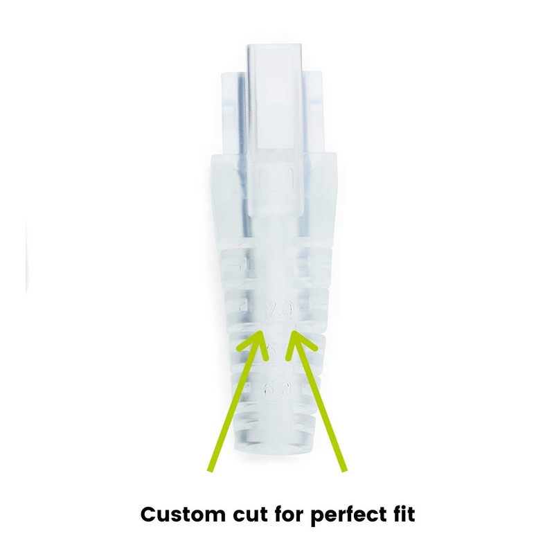 trueCABLE RJ45 Strain Relief Boots, Large 5.5 to 7.0mm Cut-to-Fit