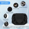 URAQT Lay Flat Drawstring Makeup Bag, Large-Capacity Travel Cosmetic Pouch,