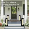 Warmhere 14" x 4" Large Outdoor Candles with Timer Waterproof,