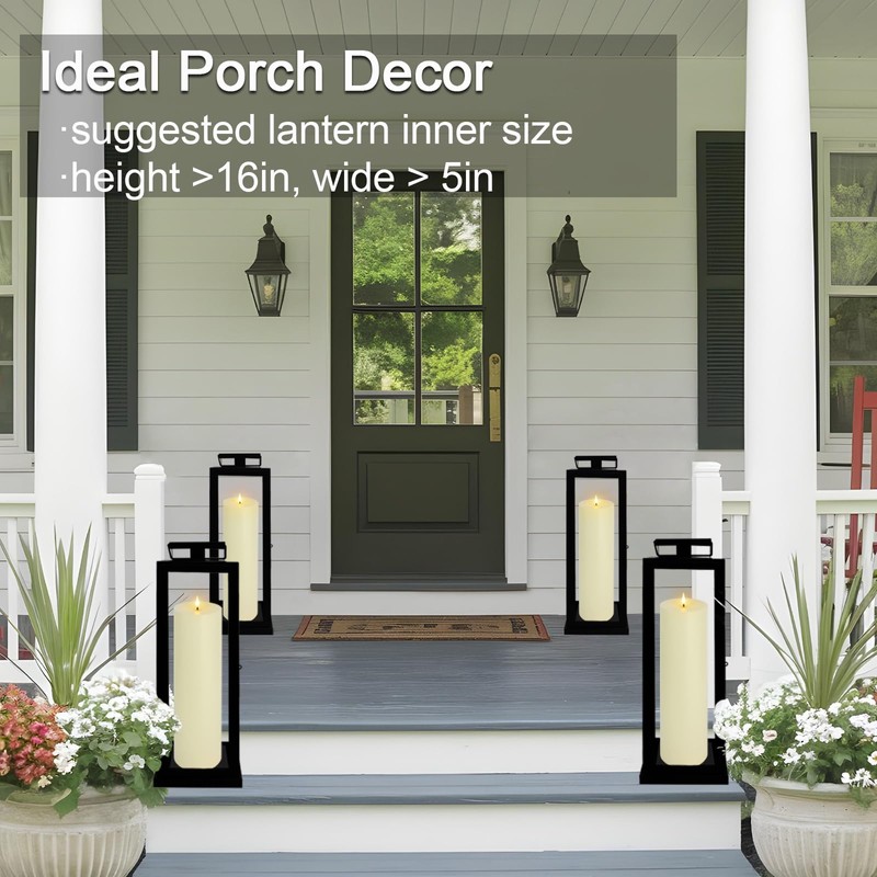 Warmhere 14" x 4" Large Outdoor Candles with Timer Waterproof,