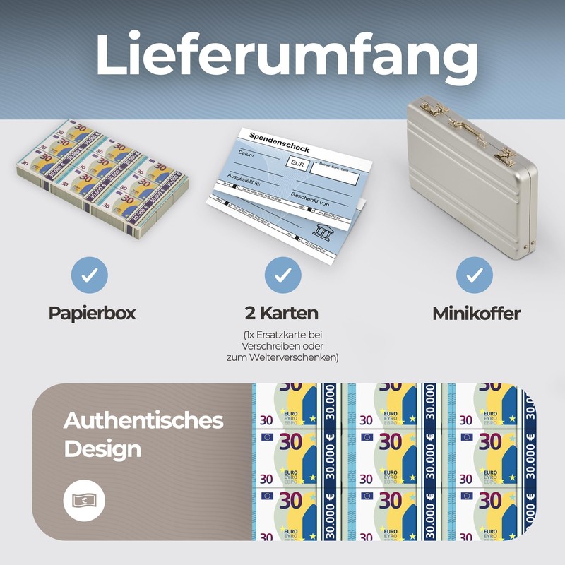 Darlena Money Case Money Gift, silver, 30th birthday