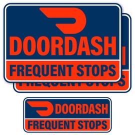 (3 Pack) Heavy Duty Doordash Car Magnets Door Signs for Delivery Drivers, Dashers Accessories (Blue Background)