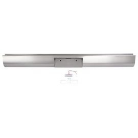 KUAFU Rear Bumper Roll Pan Compatible with 1987-1996 Dodge Dakota Fleetside W/Plate Box & LED Light Steel